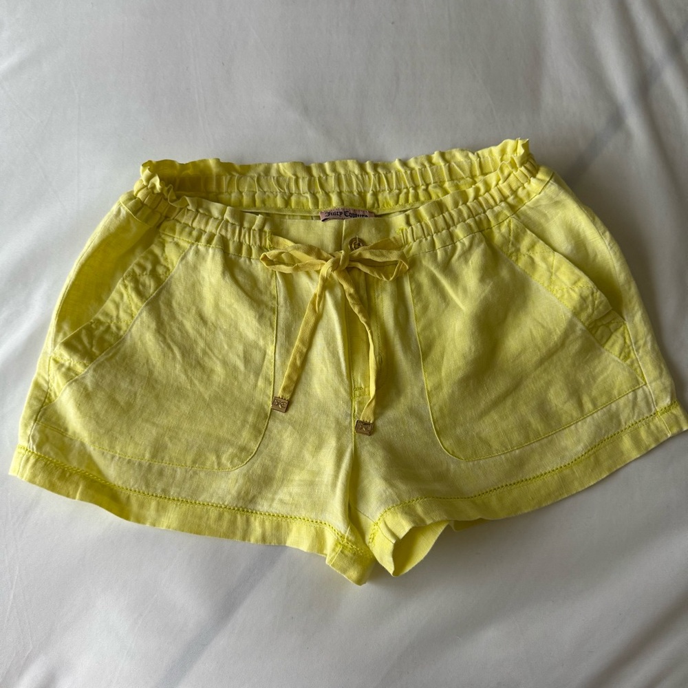 Y2K Juicy Couture Neon Yellow Women's Shorts